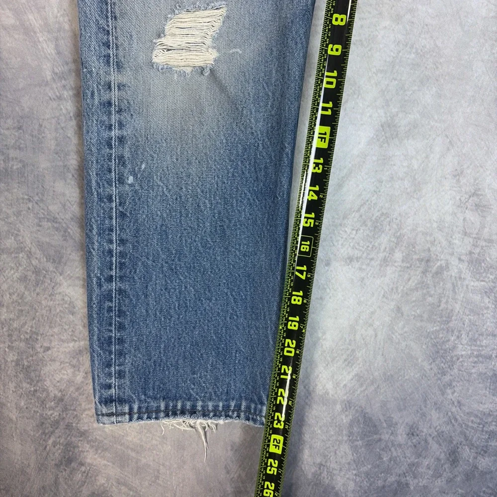 Levi's 501 Jeans Mens 31x30 Distressed Light Wash Grunge Made in Mexico Denim